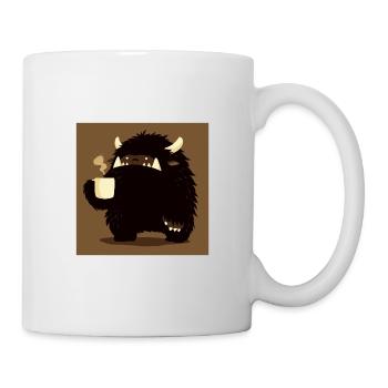 Café - Monstre aux cornes - Mug blanc - blanc - Droite