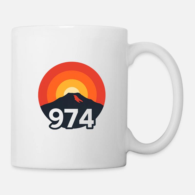 Piton de la Fournaise 974 - Mug blanc - blanc