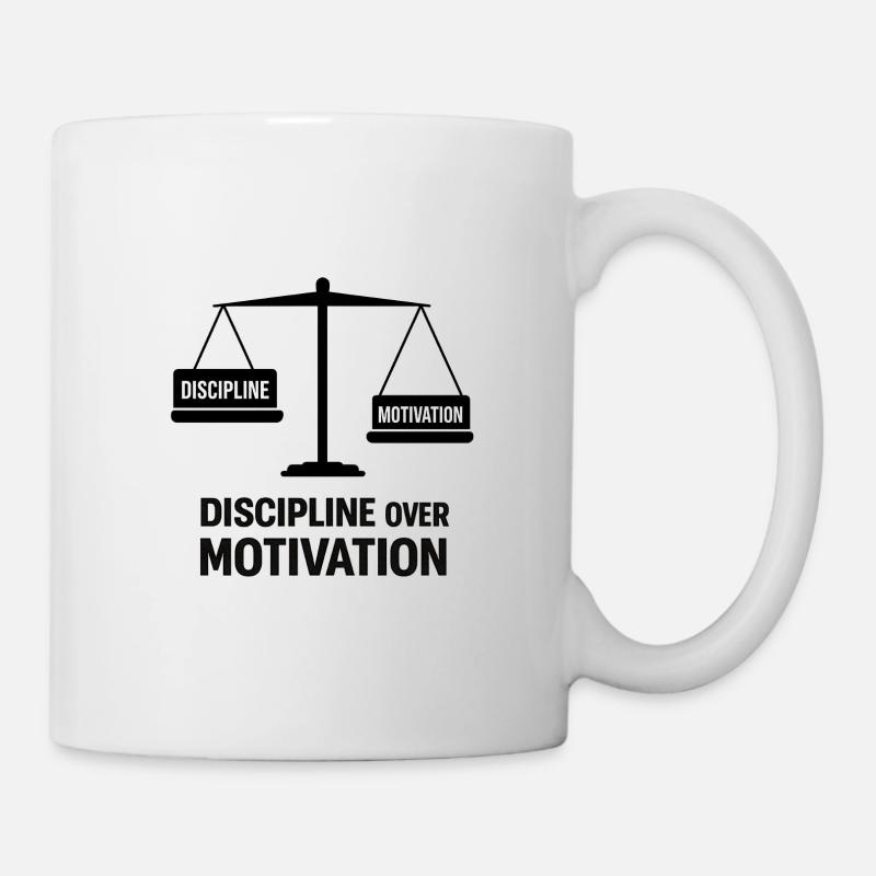 Discipline over motivation - Mug - white