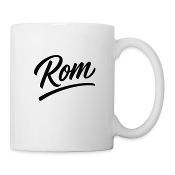 Rom Script Schriftzug Unterlinie - Tasse - Weiß - Rechts