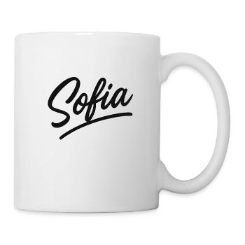 Sofia Signaturhandlettering - Tasse - Weiß - Rechts