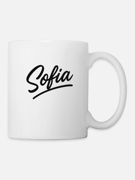 Sofia Signaturhandlettering - Tasse - Weiß