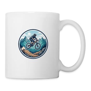 Mountain Adventure MTB Sticker - Mug - white - Right