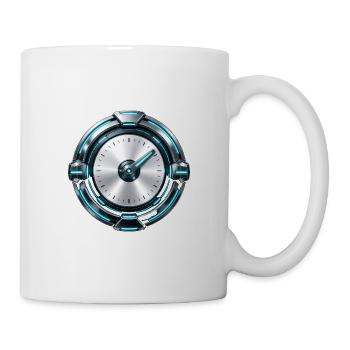 Tacho Cyan Silber - Tasse - Weiß - Rechts