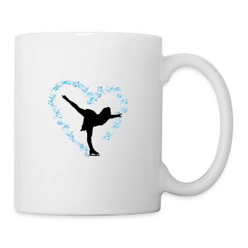Eiskunstlauf Schlittschuhlauf Eis Figuren Tanz - Tasse - Weiß - Rechts