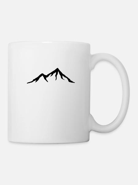 Berge, Alpen, Berg, Wandern - Tasse - Weiß