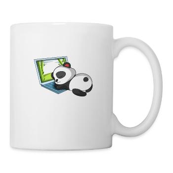 Panda in the home office - Mug - white - Right