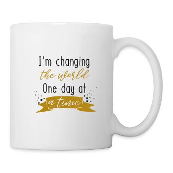 TEACHER WORLD CHANGE WORLDS DAY DICTONS CADEAU - Mug blanc - blanc - Droite