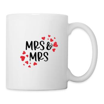MRS & MRS DEAR GIRLS LOVE WOMEN LGBT SAYING - Mug - white - Right