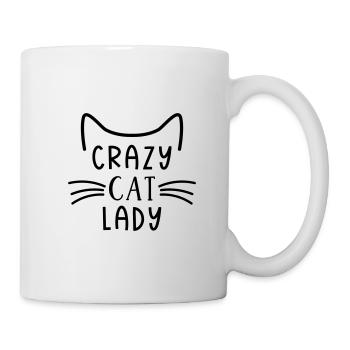 CRAZY CAT LADY CRAZY LADY DRÔLE MOTIF DE DICTON - Mug blanc - blanc - Droite