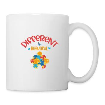 ADHS AUTIST ANDERS IST SCHÖN PUZZLE SPRUCH MOTIVE - Tasse - Weiß - Rechts