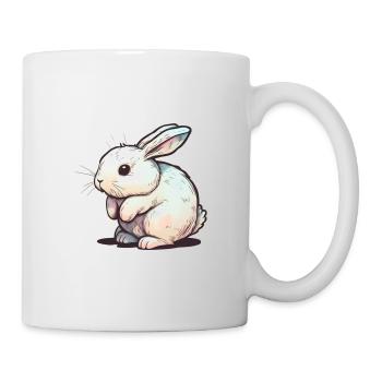 Hase Kaninchen karnickel hasen häschen Geschenk - Tasse - Weiß - Rechts