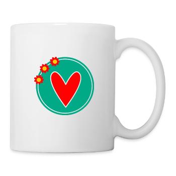 MAMA. MUTTERTAG. SCHÖNEN MUTTERTAG. ICH LIEBE DICH - Tasse - Weiß - Rechts