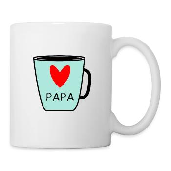 FÊTE DES PÈRES. BONNE FÊTE PAPA. PAPA. BONNE FÊTE - Mug blanc - blanc - Droite