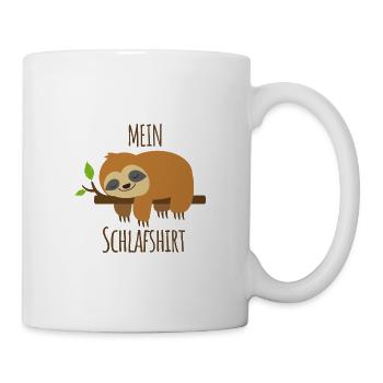 Schlafendes Faultier auf einem Ast - Tasse - Weiß - Rechts