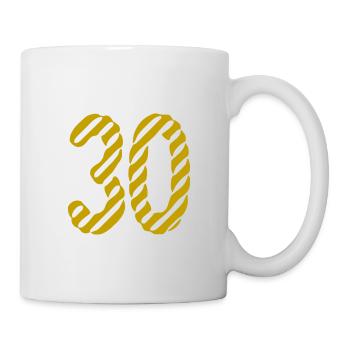 30. 30 ANS. 30e ANNIVERSAIRE. ANNIVERSAIRE 30 ANS. - Mug blanc - blanc - Droite