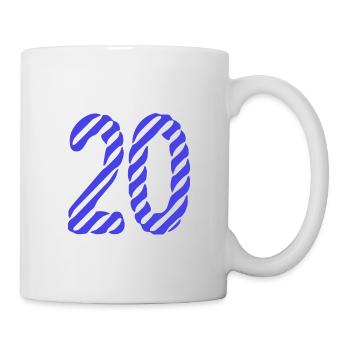 20. 20 JAHRE. 20-JÄHRIGES JUBILÄUM. 20-JÄHRIGES JUBILÄUM. - Tasse - Weiß - Rechts