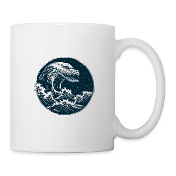 Serpent de mer des marées - Mug blanc - blanc - Droite