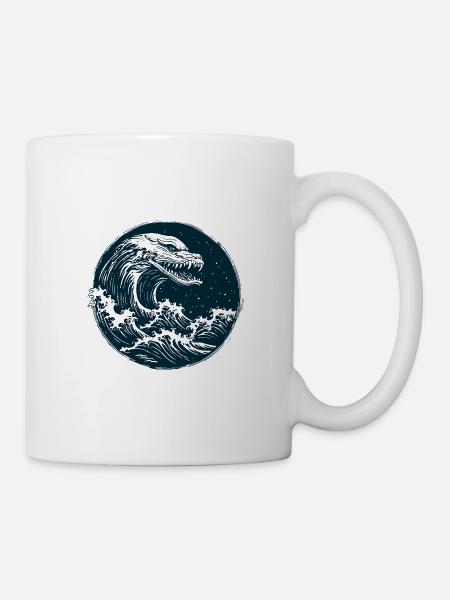 Meeresschlange der Gezeiten - Tasse - Weiß