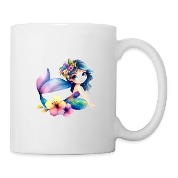Petite Sirène avec des Fleurs - Mug blanc - blanc - Droite