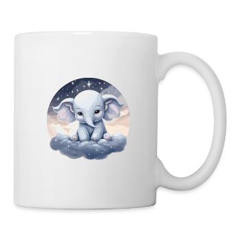 Niedlicher Elefant Schläft Schlafen - Tasse - Weiß - Rechts
