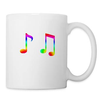 Notes de musique idée cadeau colorée note musique arc-en-ciel - Mug blanc - blanc - Droite