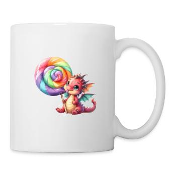 Kleiner Drache Lollipop - Tasse - Weiß - Rechts