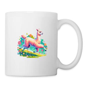 Alpaka Lama für Alpakaliebhaber - Tasse - Weiß - Rechts