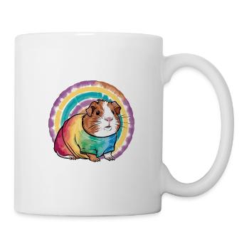 Meerschweinchen Regenbogen - Tasse - Weiß - Rechts