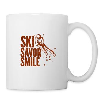 Skiing Snowboard Mountains Holiday Snow Freestyle - Mug - white - Right