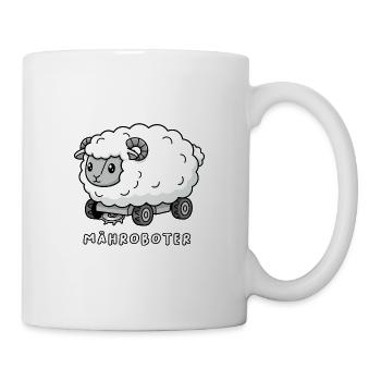 Robot tondeuse à gazon mouton - Mug blanc - blanc - Droite