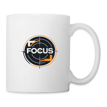 Fokus Zielkreis Logo - Tasse - Weiß - Rechts