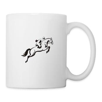 Linien Rodeo Reiter - Tasse - Weiß - Rechts