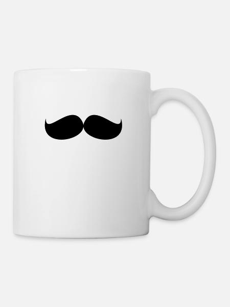 Moustache / moustache - Mug blanc - blanc