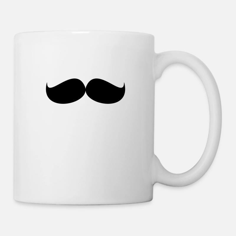 Moustache / moustache - Mug blanc - blanc