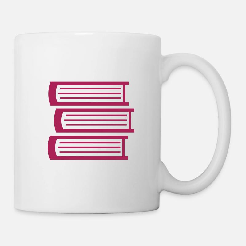 Pile de livres - Mug blanc - blanc