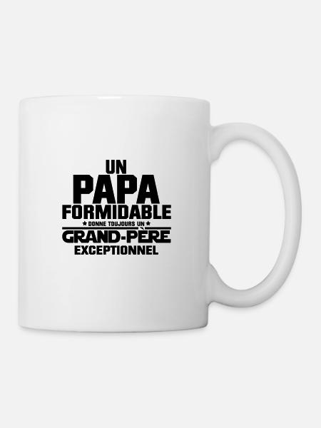 PAPA Formidable Grand-Père Exceptionnel - Mug blanc - blanc