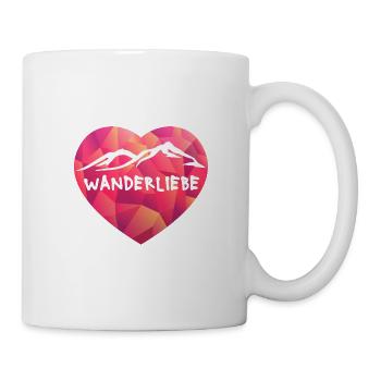 Wanderliebe Wandern Trekking Alpen Berge <3 - Tasse - Weiß - Rechts