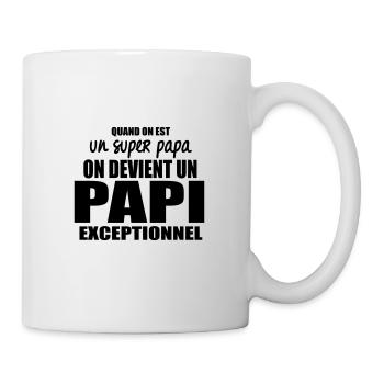 PAPI EXCEPTIONNEL - Mug blanc - blanc - Droite