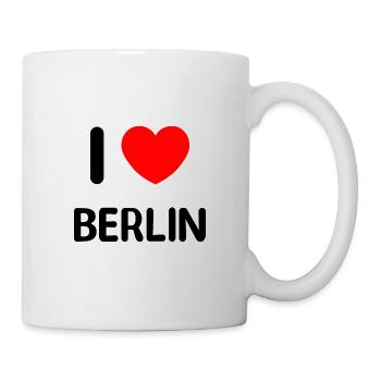 I love berlin Design lustig Herz Liebe - Tasse - Weiß - Rechts