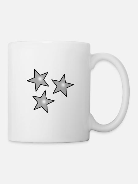 STERN. STERNE. STERN. FEST. JAHRESTAG. WEIHNACHTEN - Tasse - Weiß