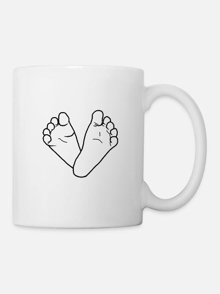 Pieds de bébé - Mug blanc - blanc