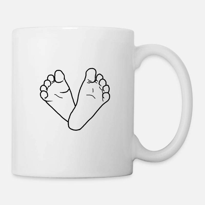 Babyfüße - Tasse - Weiß