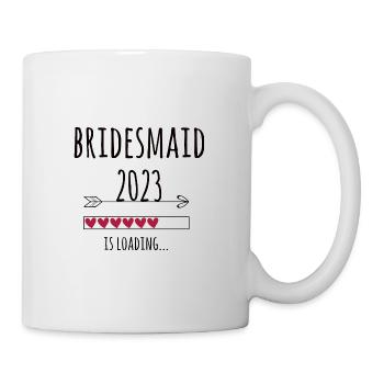 Bridesmaid 2023 Hochzeit Team Bride Geschenk - Tasse - Weiß - Rechts