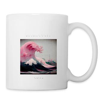 Pink Kanagawa Wave Wave - Mug - white - Right