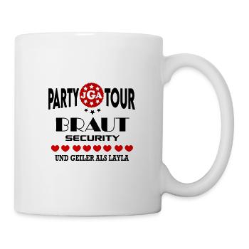 Jga Braut Security Party Brautpaar Sicherheit - Tasse - Weiß - Rechts