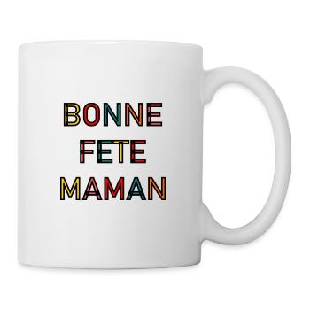 BONNE FÊTE. FÊTE DES MÈRES. FÊTE DES PÈRES. FÊTE - Mug blanc - blanc - Droite
