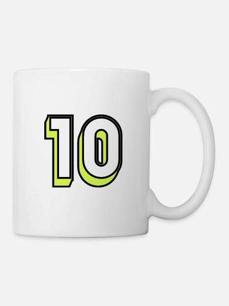 10 JAHRE. 10-JÄHRIGES JUBILÄUM. GEBURTSTAG 10 JAHRE. 10 - Tasse - Weiß