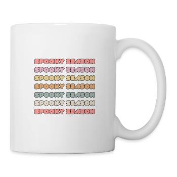 Costume de lettrage d’Halloween de saison effrayant - Mug blanc - blanc - Droite
