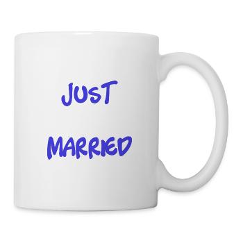 ICH HABE GERADE GEHEIRATET. Junggesellinnenabschied. VALENTINSTAG. PAAR. HERZ - Tasse - Weiß - Rechts